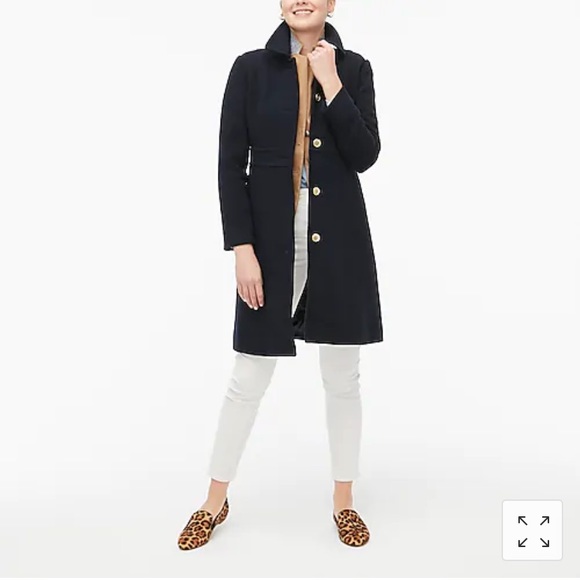 j crew factory wool blend lady coat